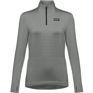 GORE WEAR Everyday Thermo T-shirt - Grijs - Ademend - Duimopeningen - 1/4 Ritssluiting