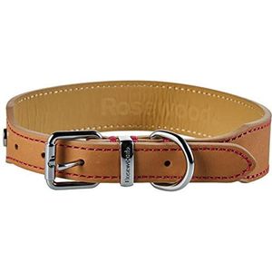 Rosewood Luxe lederen hondenhalsband, 45,7-55,9 cm, bruin