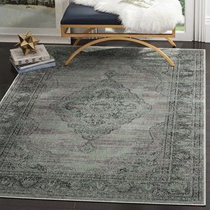 Safavieh Vintage geïnspireerd tapijt, VTG159, geweven zachte viscose vezel, lichtblauw/meerkleurig, 120 x 180 cm