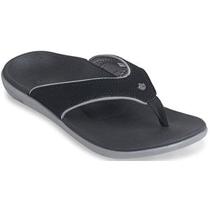 Spenco Yumi Plus Sandaal, Koolstof/Tinnen, 13 Wide