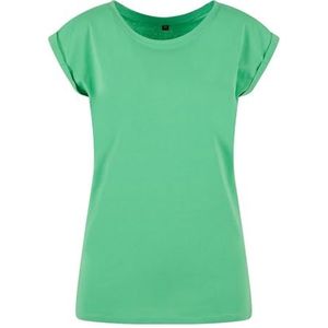 Build Your Brand Dames Extended Shoulder Tee, fresh green, S