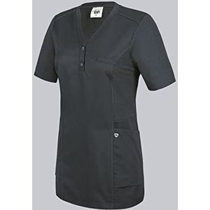 BP 1738-435-56-M Comfort-tuniek voor vrouwen, 1/2 mouwen, piqué-inzetstukken en armliftsysteem, 180,00 g/m² stofmix, antraciet, M