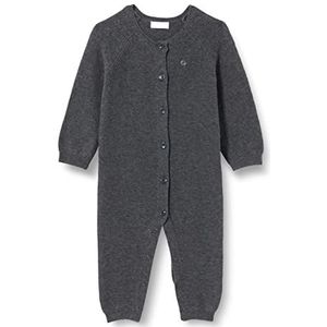 Noppies Baby Unisex Baby Playsuit Monrovia Long Sleeve Jumpsuit voor baby's, donkergrijs melange-C238, 74, donkergrijs melange - C238, 74 cm