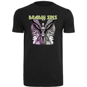 Mister Tee Heren T-shirt Deadly Sins Tee, print T-shirt voor mannen, grafisch T-shirt, streetwear, zwart, L