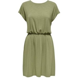 ONLY - ONLFREDA - Jurk - Olijfgroen - Korte Mouwen - Getailleerd