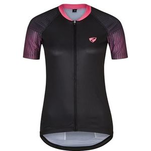 Ziener Dames NAIALA fietsshirt/fietsshirt - mountainbike|racefiets - ademend, sneldrogend, elastisch, korte mouwen, zwart, 42