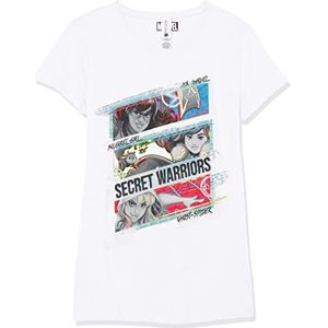 Marvel Little, Big Classic Secret Warror Trio Girls T-shirt met korte mouwen, wit, maat XS, wit, XS