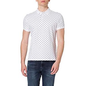 CASUAL FRIDAY Poloshirt voor heren, Tristan Flower Printed Pique, 110601, helder wit., M