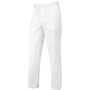BP Med Trousers 1359-130-21 Herenbroek - Vouwen - Puur Katoen - Normale pasvorm - Maat: 54n - Kleur: wit