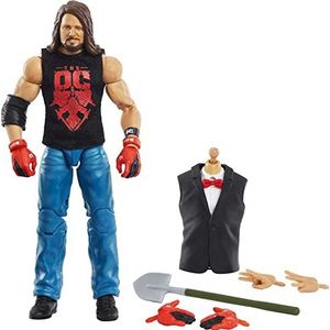 WWE HDD83 - AJ Styles WrestleMania Elite Collectie Actie Figuur met Entree Shirt & Vince McMahon Bouwpakket Figuren, 1524 cm, Speelgoed cadeau voor WWE Fans vanaf 8 jaar