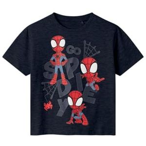 NAME IT Jongens Nmmmain Spider Nreg Ss Top Mar, navy blazer, 110
