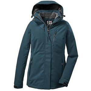 killtec Kow 140 WMN JCKT, 37411-000, functionele jas voor dames, outdoorjas met afritsbare capuchon, kleur lichtpetrol, maat 52