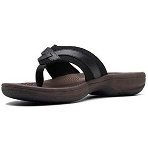 Clarks - Breeze Sea - Gezondheidsslippers - Zwart/Bruin
