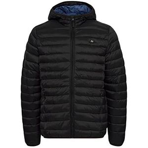 Blend 20712462 BHRomsey Hood Gewatteerde jas voor heren, overgangsjas, licht gevoerde jas met capuchon, regular fit, 194007, zwart, XL