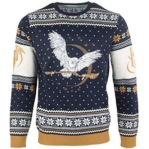 Numskull Unisex officiële Harry Potter Hedwig gebreide kersttrui voor dames en heren, lelijke nieuwigheid trui cadeau - - XXL
