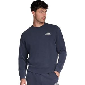 Skechers Skechcloud Elevate Crew Pullover Sweater voor heren, marineblauw, L