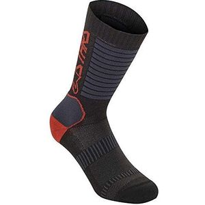 Alpinestars Unisex's Paragon Lite Sokken 19 Kleding, Zwart/Helder Rood, M