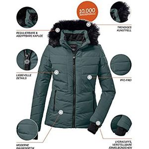Killtec Ksw 210 Wmn Ski Qltd Jckt gewatteerde jas/ski-jack met afritsbare capuchon en sneeuwvanger