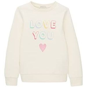 TOM TAILOR Sweatshirt met opschrift voor meisjes, 10330-dove wit, 116/122 cm