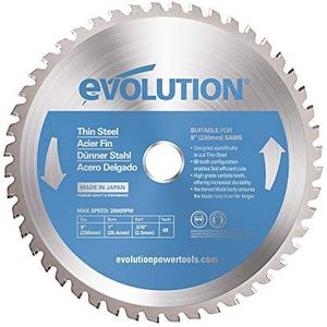Evolution Power Tools roestvrijstalen zaagblad, 230 bladets, 68 tanden, blauw, 9 inch