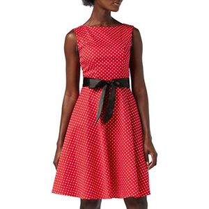 Oliceydress Rockabilly vintage jurk voor dames, Veelkleurig (Rood Wit Stip A), XS