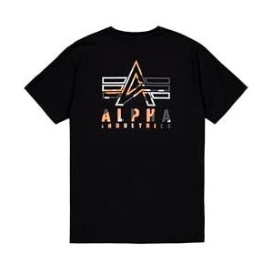 Alpha Industries Camo Logo Puff Print BP T voor heren Black XXL