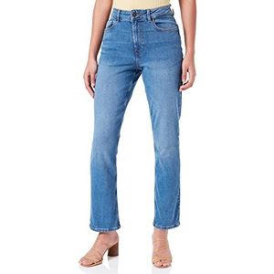 PIECES Vrouwelijke Straight Fit Jeans PCLUNA HW, blauw (medium blue denim), 27W / 30L