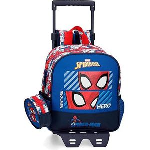 Marvel Spiderman Hero Kleine rugzak met trolley, blauw, 23 x 25 x 10 cm, polyester, 5,75 l