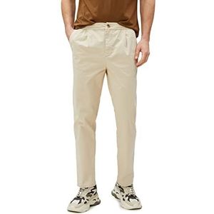 Koton Chino broek voor heren, elastische taille, zakken, gedetailleerde broek, beige (057), 44