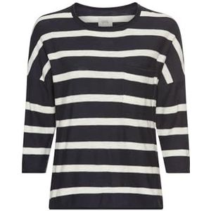 camel active - Boxy - Gebreide Trui - Middernachtblauw - 3/4-mouwen