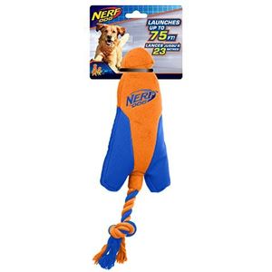 Nerf Dog Medium ultra plush trackshot lijnende Launcher hondenspeelgoed, oranje/blauw
