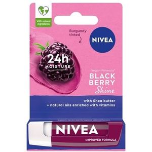 NIVEA Verzorgende lippenstift, Blackberry Shine, 4,8 g