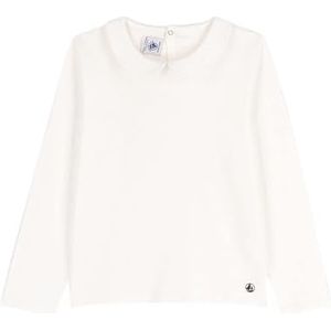 Petit Bateau T-shirt met lange mouwen voor meisjes, Wit, 12 Jaren