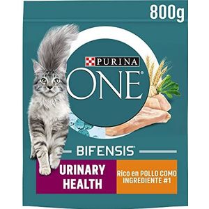 PURINA ONE Bifensis Urinary Care Droogvoer voor katten, rijk aan kip en tarwe, 8 zakjes à 800 g