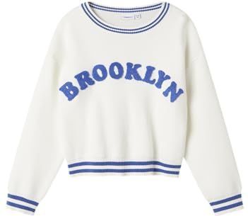 Gebreide Trui - Regular Fit - Ronde Hals - Lange Mouwen - Geborduurd