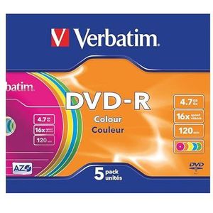 Verbatim 43557 DVD-R AZO 4,7 GB Slim Case 5 Stuk Slim Case