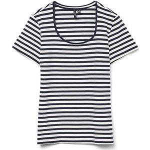 VERO MODA Dames Vmlotte Ss Top Box JRS Ga, wit (snow white), L