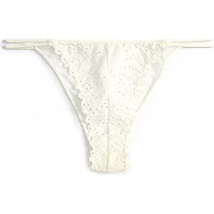 Koton Vrouwen Binding Detail Brode Katoen Korte Slipje Ondergoed, Wit(000), L