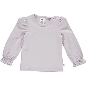 Müsli by Green Cotton Cozy Me Frill L/S T-shirt voor babymeisjes, Soft Lilac, 98 cm