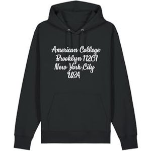 AMERICAN COLLEGE USA Sweatshirt om aan te trekken, zwart, 16 jaar, ontspannen, Zwart, 16 ans