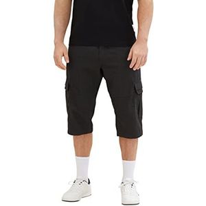 TOM TAILOR Heren 1037057 Bermuda Shorts, 31309-Black Grey Patroon, 46, 31309 - Zwart Grijs Patroon, 46