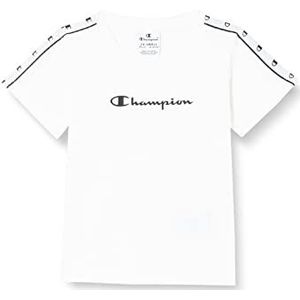 Champion Legacy Tape 2.0-S/S T-shirt, wit, 5-6 jaar meisjes en meisjes