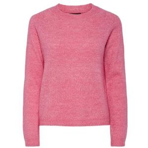 Pieces Dames Pcjuliana Ls O-Neck Knit Noos Bc gebreide trui, roze, citroen, L