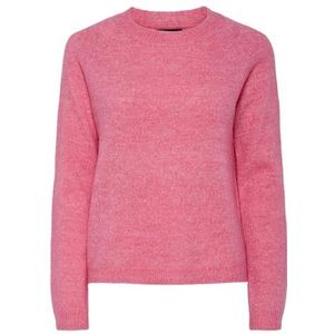 Pieces Dames Pcjuliana Ls O-Neck Knit Noos Bc gebreide trui, roze, citroen, L