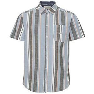 Blend Heren Woven Shirt s/s hemd, 194024 / Dress Blues, L, 194024/Dress Blues, L
