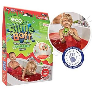 Eco Slime Baff Rood van Zimpli Kids, 1 badpakket of 6 speeltoepassingen, zet water in gooey slijm, kinderzintuiglijke en badspeelgoed, gecertificeerd biologisch afbreekbaar cadeau