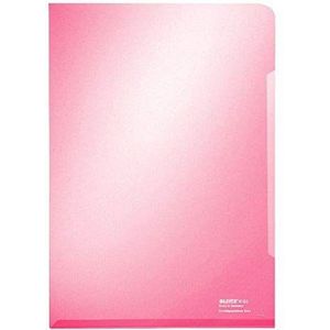 Leitz Premium Folder Cut Flush PVC Glossy 150micron voor 30 vellen A4 rood Ref 41530225 [Pack 100]