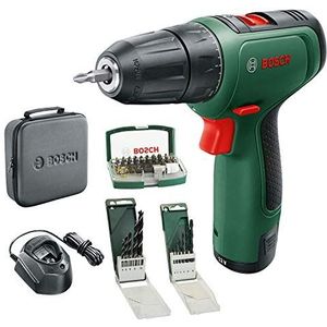 Bosch Accuschroefboormachine EasyDrill 1200 (2.0 Ah Accu, 12 V Systeem, Boren- En Schroefbitsets, In Gereedschapstas, Groen)