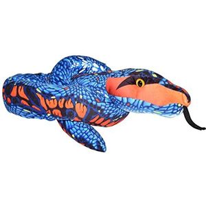 Wild Republic 23524 pluche slang blauw-oranje, snakesss knuffeldier, 137 cm, multi