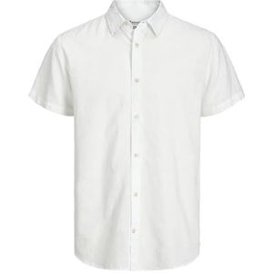 Jjesummer Linen Shirt Ss Sn, wit, XXL